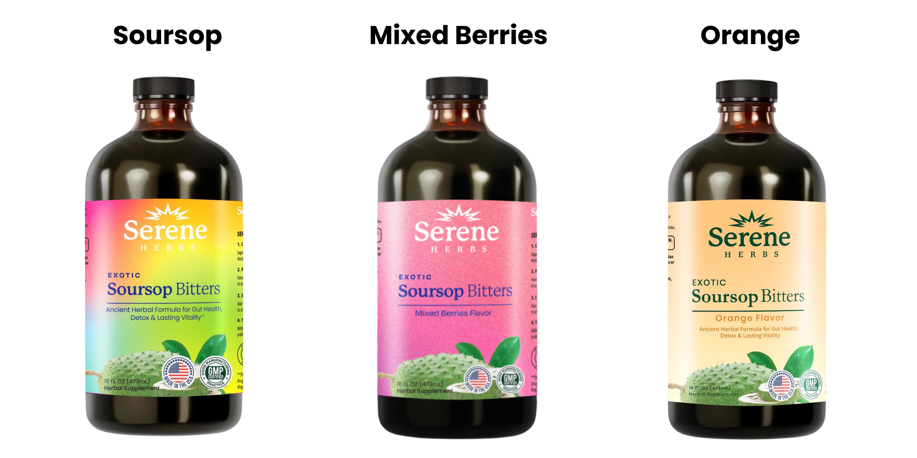 Authentic Soursop Bitters bottle — premium herbal wellness supplement